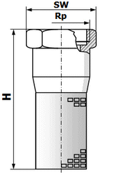 Crépine type 191D Encombrement